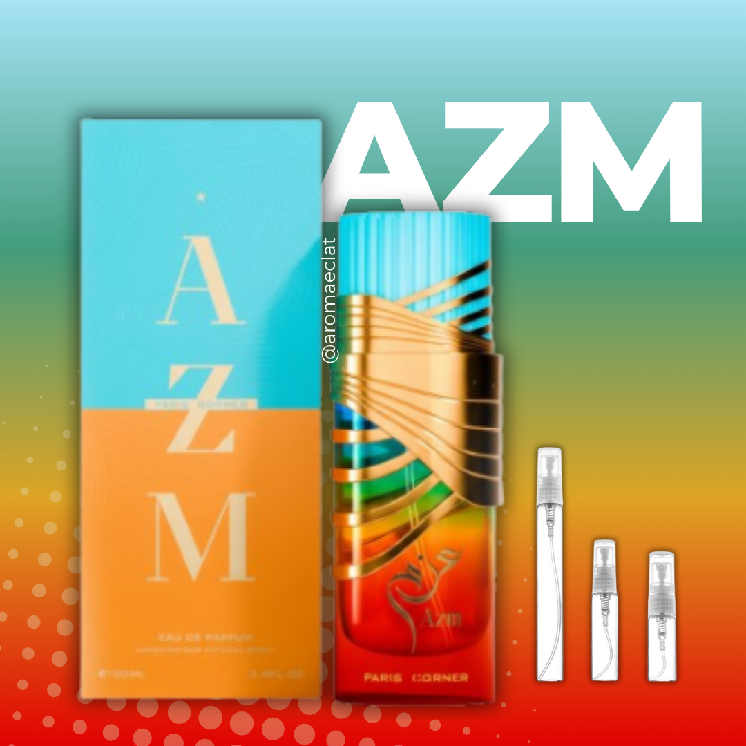 AZM Paris Corner Eau de Parfum 80ml Unisex Fragancia Frutal Floral Árabe Perfume Lujo Dubai Sensaciones Olfativas Notas Melocotón Pera Mandarina Ron Tuberosa Jazmín Almizcle Vainilla Sándalo Vetiver Comprar Online Perfumes Árabes Unisex 2025