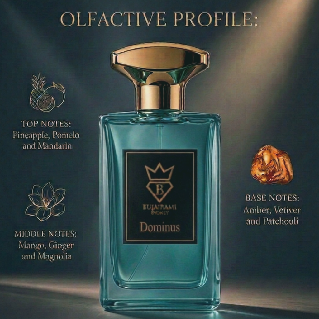 Fragancia Árabe Dominus 100ml – Eau de Parfum | Piña, Mango y Ámbar