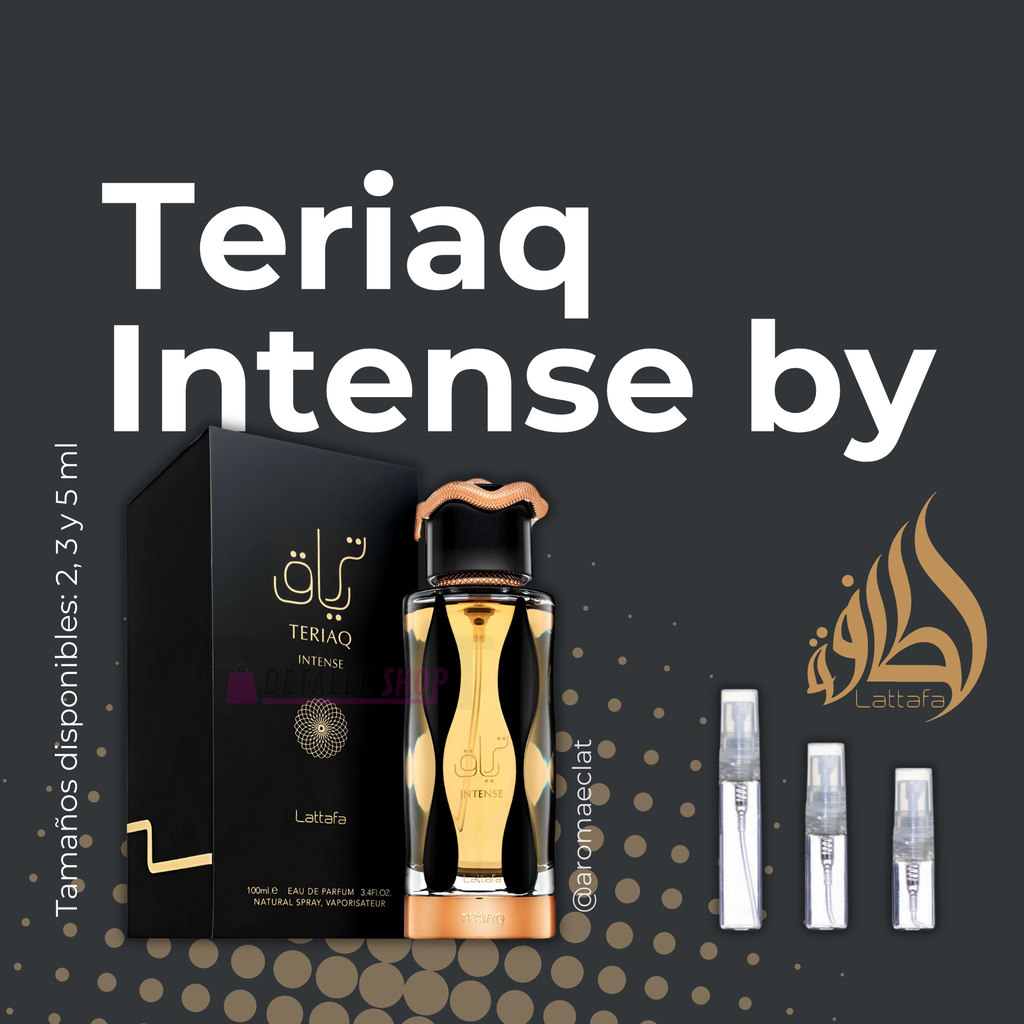Teriaq Intense Lattafa 100ml - Perfume Oriental Especiado Intenso Unisex.