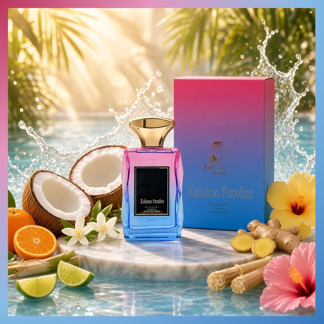 Fragancia Árabe Kokomo Paradise 100ml – Eau de Parfum | Coco Tropical y Lima