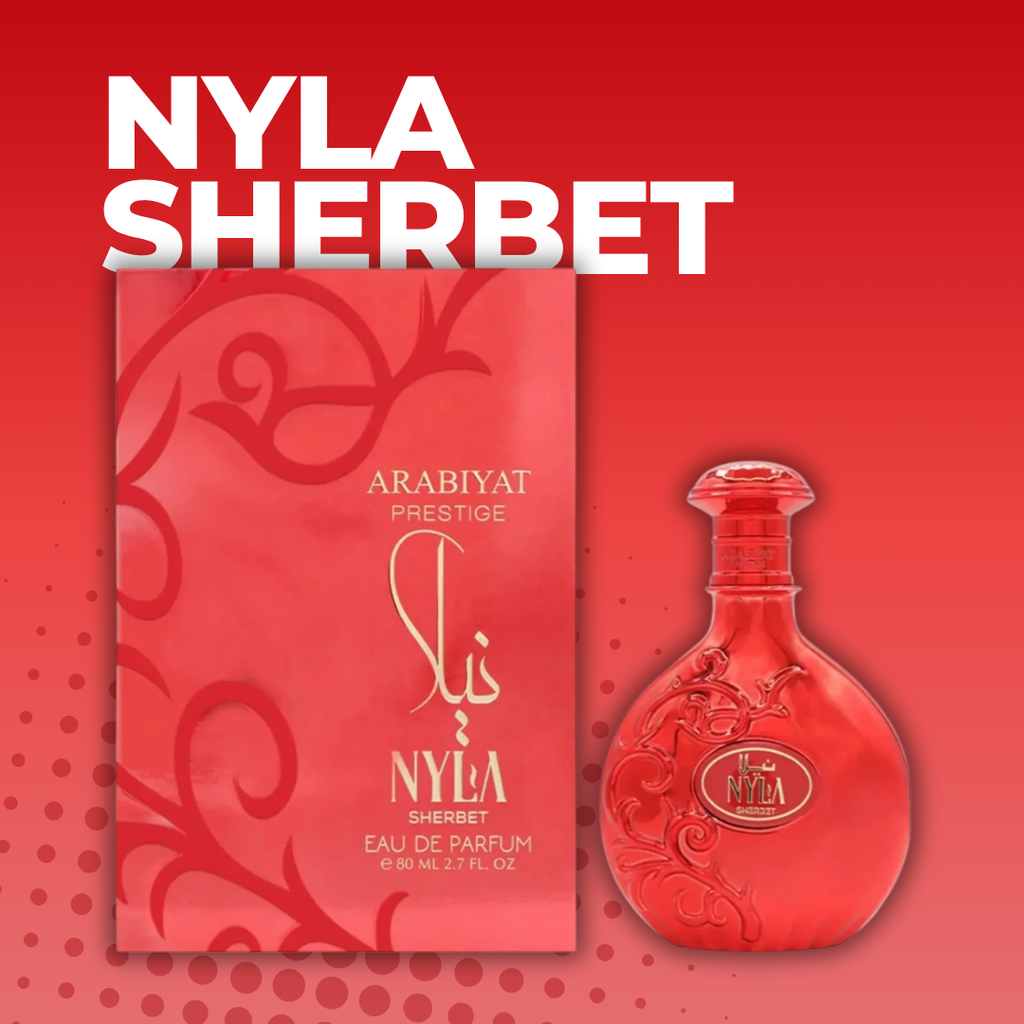Fragancia Árabe Nyla Sherbet 80ml – Eau de Parfum | Fresa y Ciruela Dulce