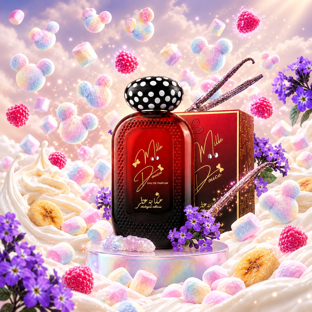 Fragancia Árabe Mille Douce 100ml – Eau de Parfum | Malvavisco, Plátano y Vainilla