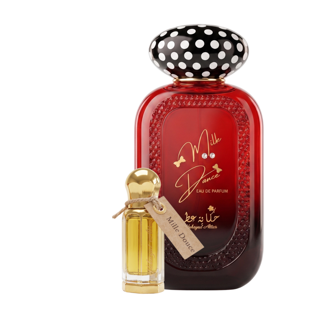 Hekayat Attar Dúo Mille Douce – EDP 100ml + Aceite 12ml | Pack Gourmand Vainilla y Coco