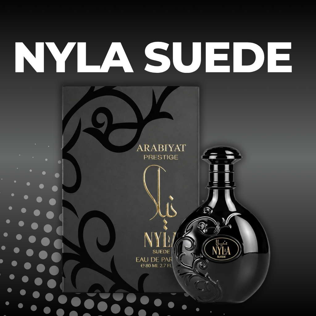 Fragancia Árabe Nyla Suede 80ml – Eau de Parfum | Coco, Caramelo y Ante