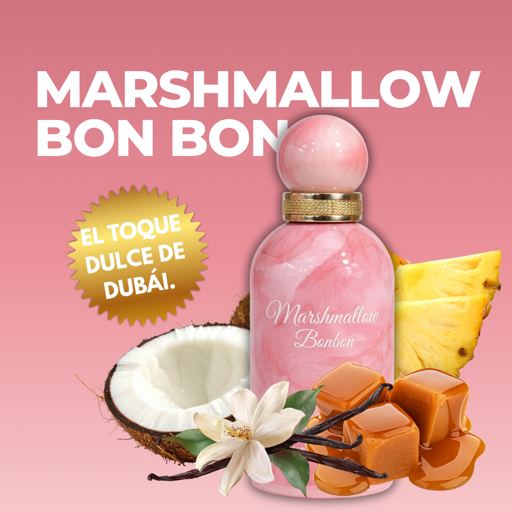 Dubai Flower Marshmallow Bon Bon – notas de coco, vainilla, piña y caramelo, el toque dulce de Dubái