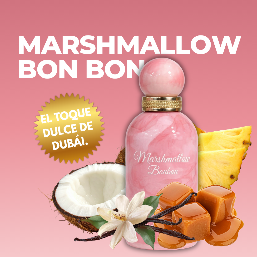 Dubai Flower Marshmallow Bon Bon – notas de coco, vainilla, piña y caramelo, el toque dulce de Dubái