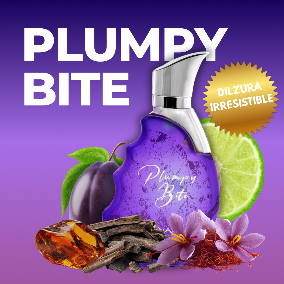 Fragancia exótica y seductora con ciruela jugosa, azafrán especiado, iris empolvado y base amaderada de oud, sensación provocativa y elegante
