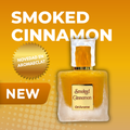 Perfume árabe Smoked Cinnamon en frasco elegante con detalles dorados, fragancia especiada y ahumada de alta calidad.