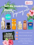 🌺 Opción 1  – Set de Muestras “Diosa Tropicoqueta” (6×3ml)