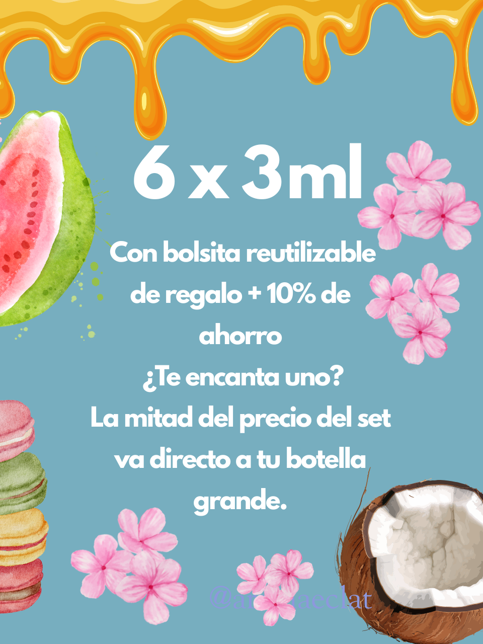 🌺 Opción 2 – Set de Muestras “Diosa Tropicoqueta” (6×3ml)