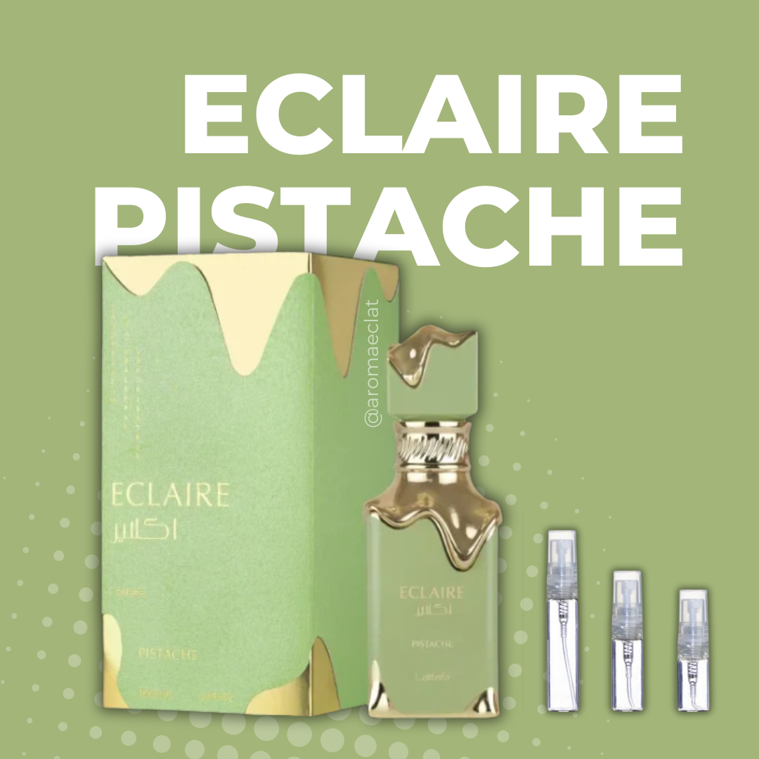 Eclaire Pistache  Lattafa Eau de Parfum 100ml Unisex - Fragancia Oriental Vainilla Gourmand con Pistacho.-