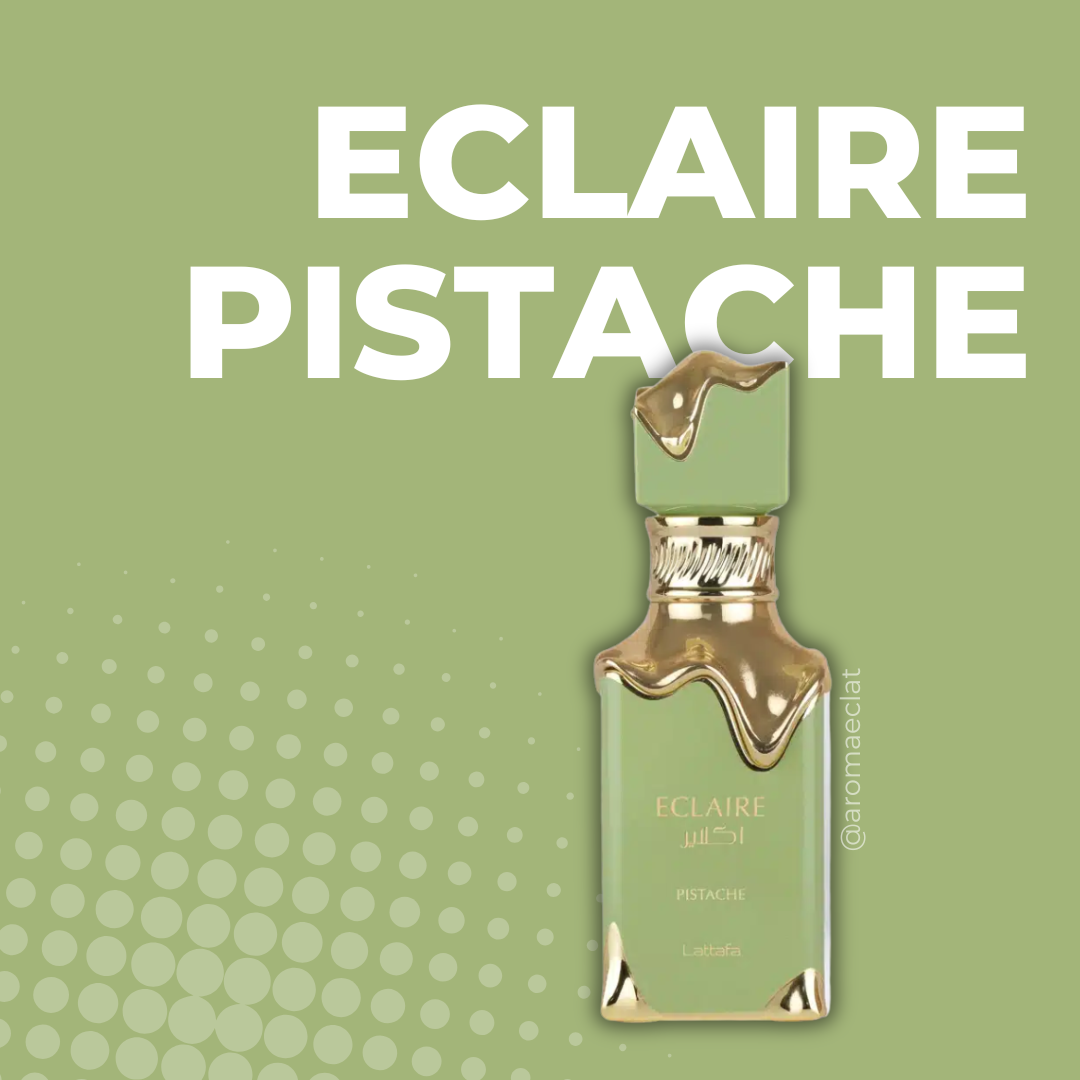 Eclaire Pistache  Lattafa Eau de Parfum 100ml Unisex - Fragancia Oriental Vainilla Gourmand con Pistacho.-
