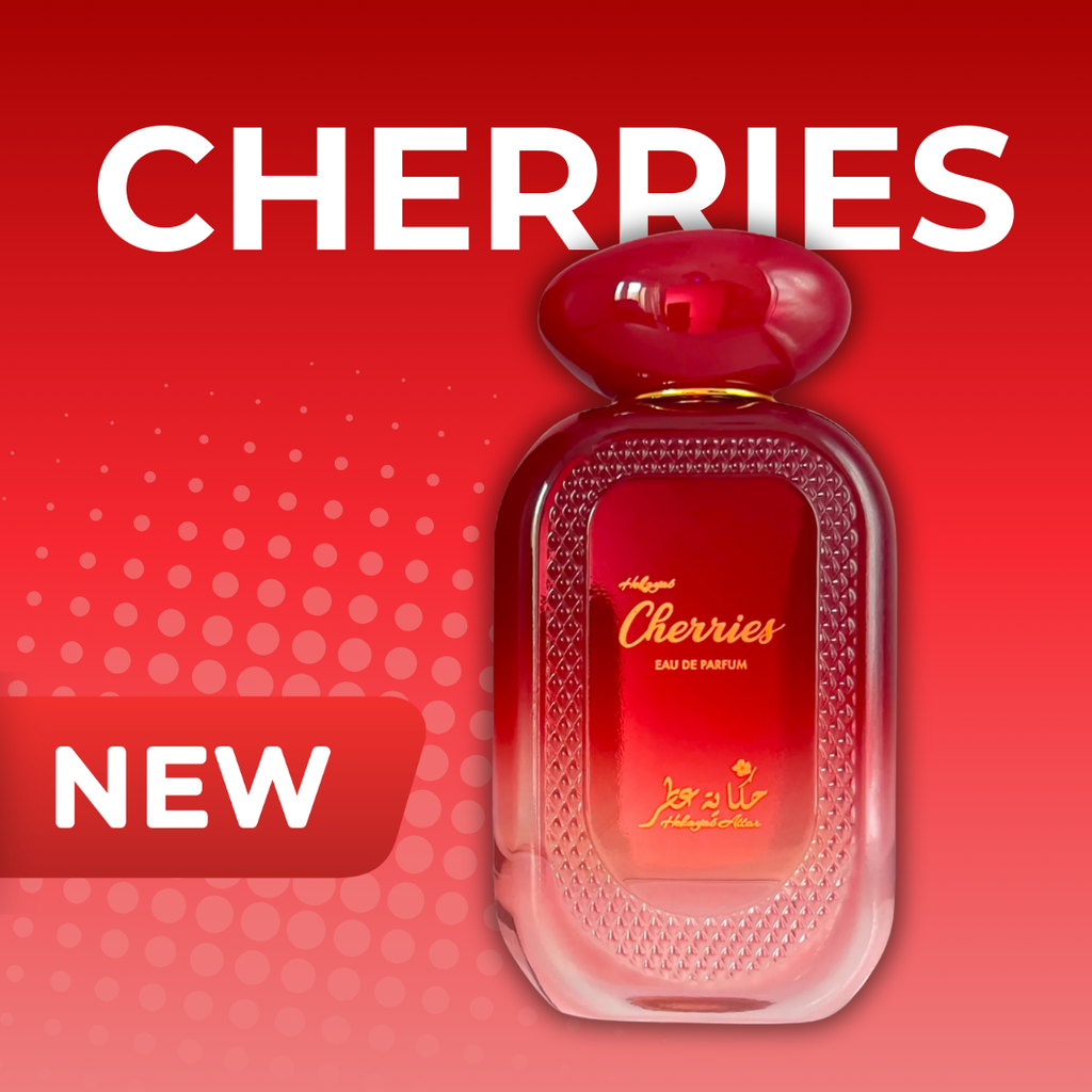 Perfume Cherries de Hekayat Attar 100ml unisex, eau de parfum oriental floral con presentación elegante
