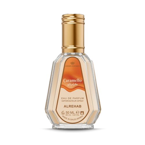 Al Rehab Caramello 50ml Eau de Parfum botella fondo blanco