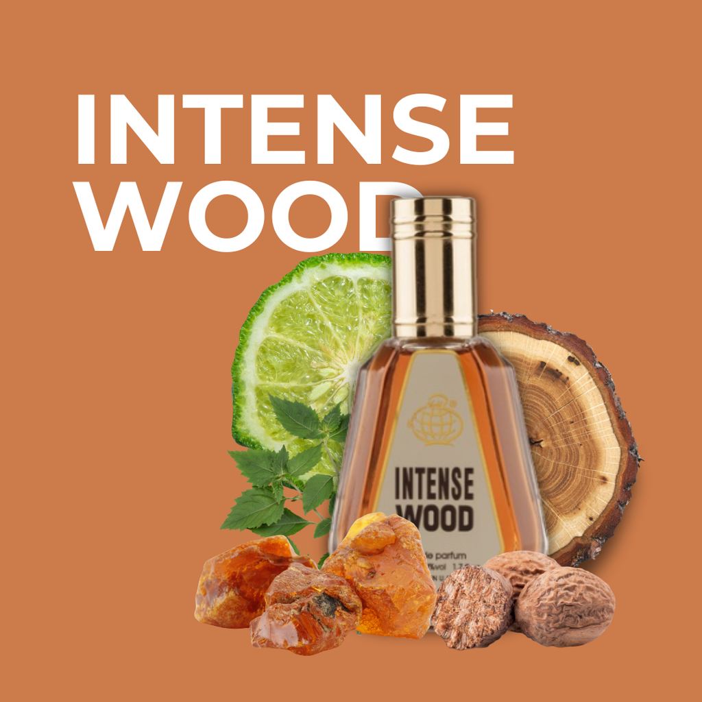 Intense Wood Fragrance World Eau de Parfum 50ml Hombres - Fragancia Woody Especiada Masculina.-
