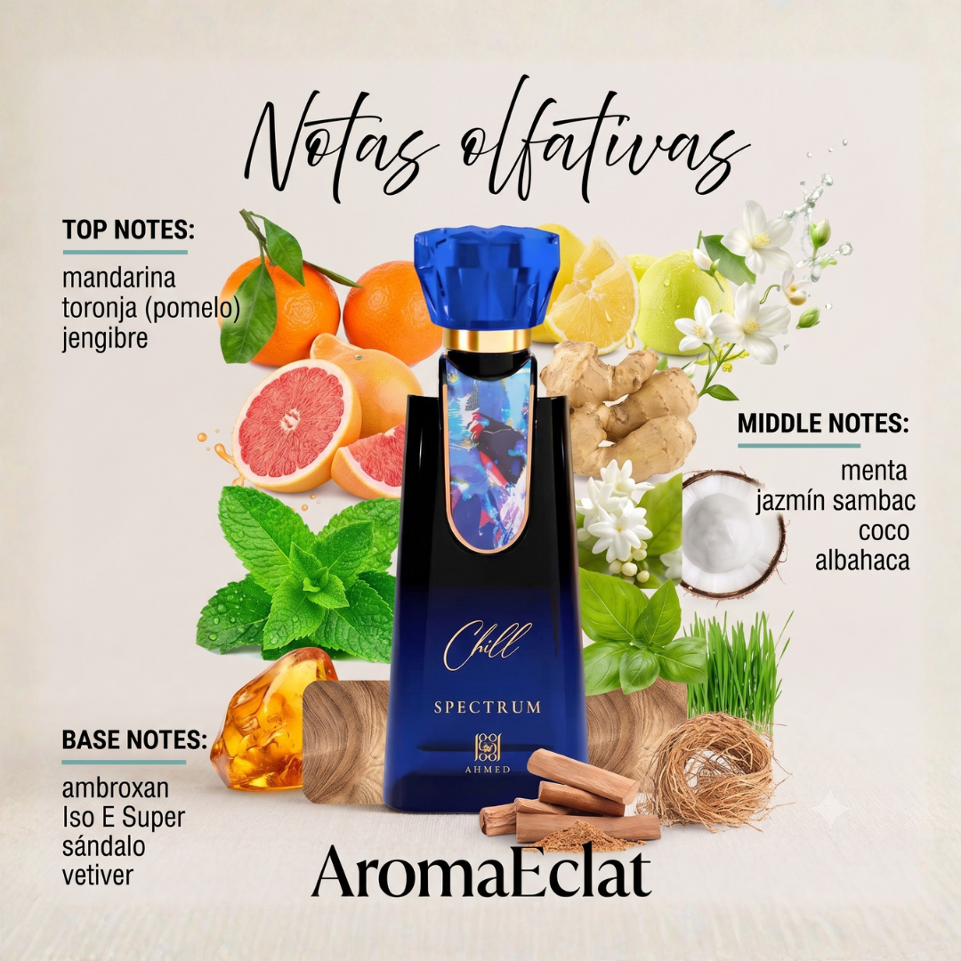 Fragancia Árabe Chill Spectrum 100ml – Eau de Parfum | Cítrica Fresca y Amaderada