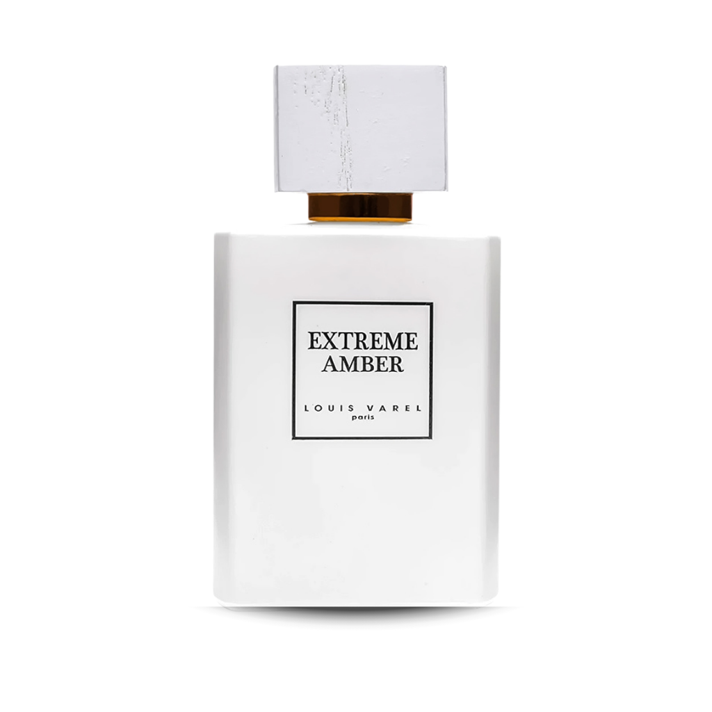 Louis Varel Extreme Amber 100ml Eau de Parfum botella fondo blanco