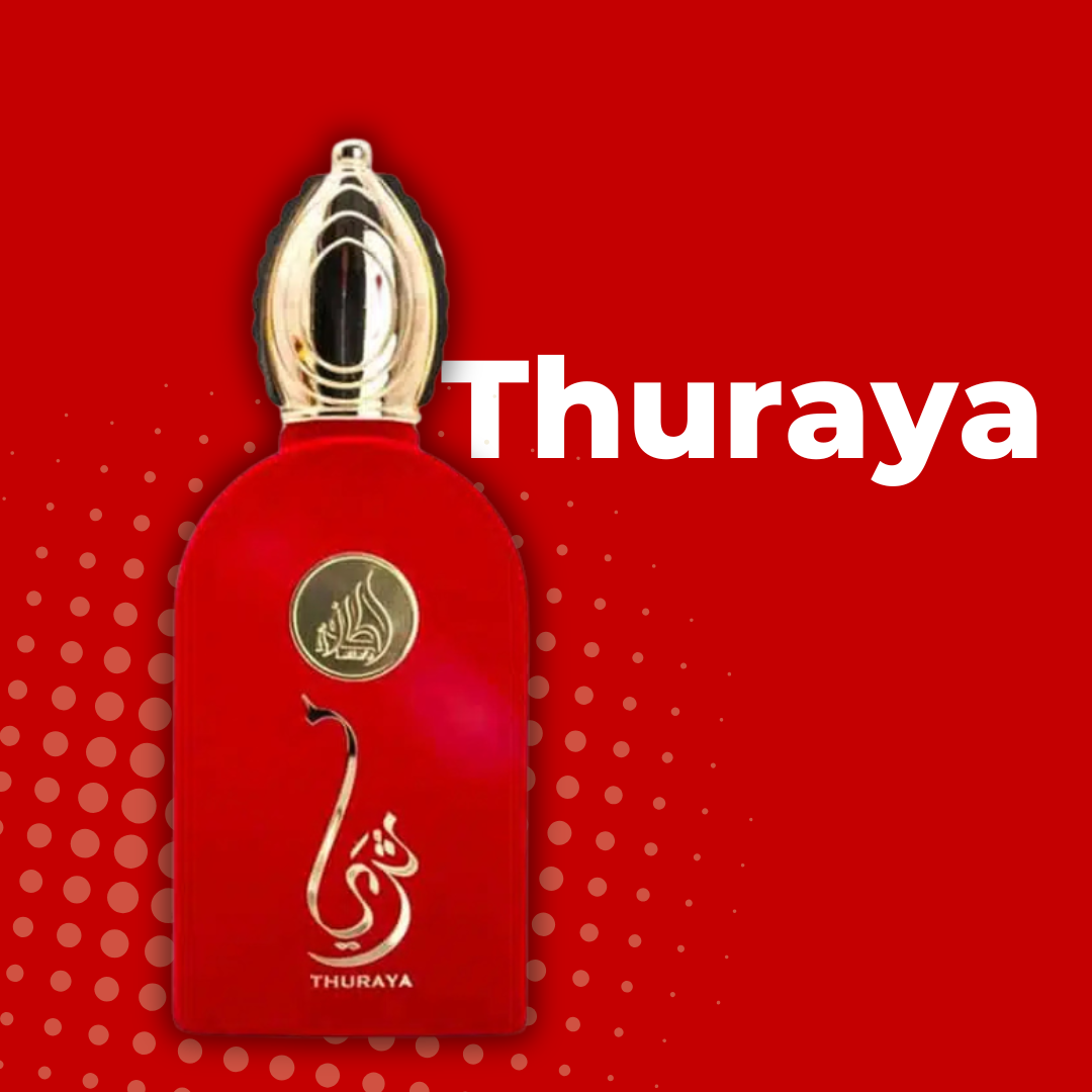 Perfume Thuraya de Lattafa 100ml unisex, eau de parfum oriental gourmand con presentación elegante
