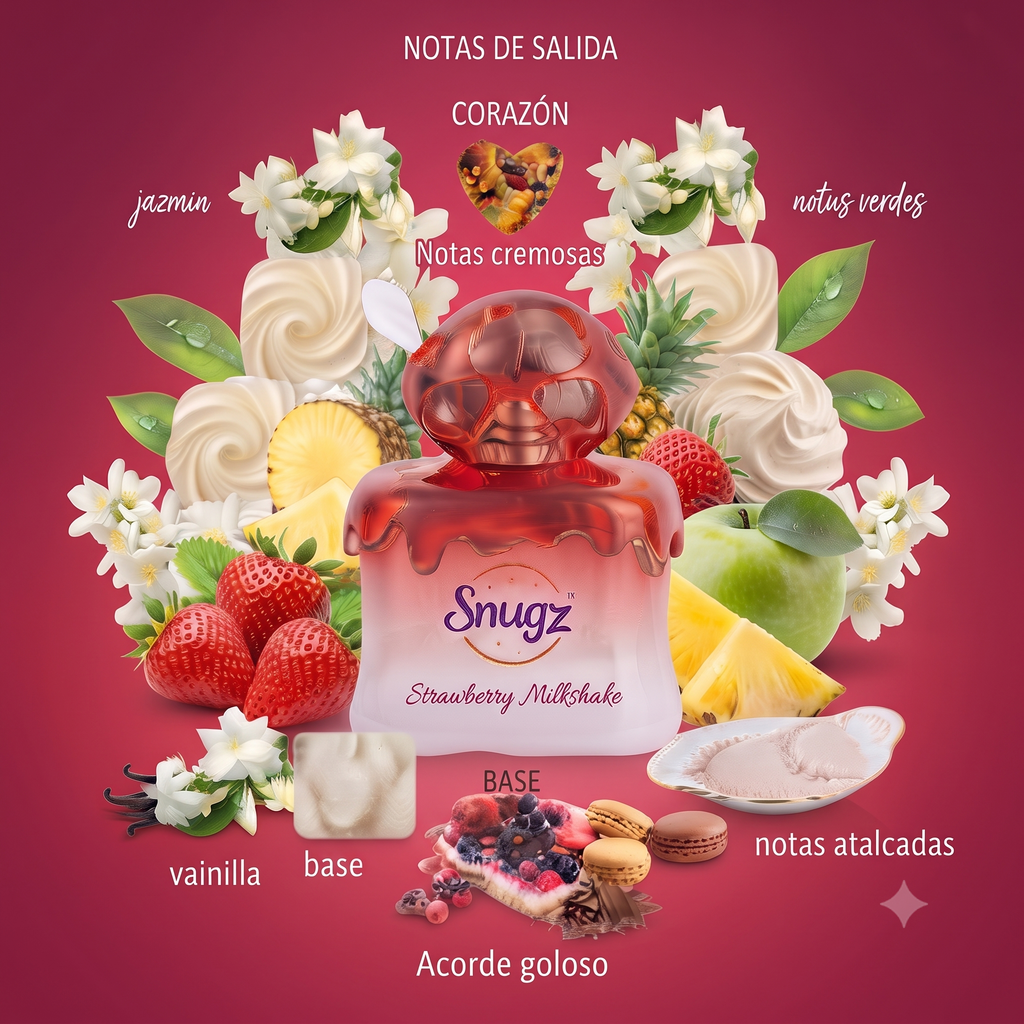 Fragancia Árabe Strawberry Milkshake 100ml – Eau de Parfum | Fresa y Piña Cremosa