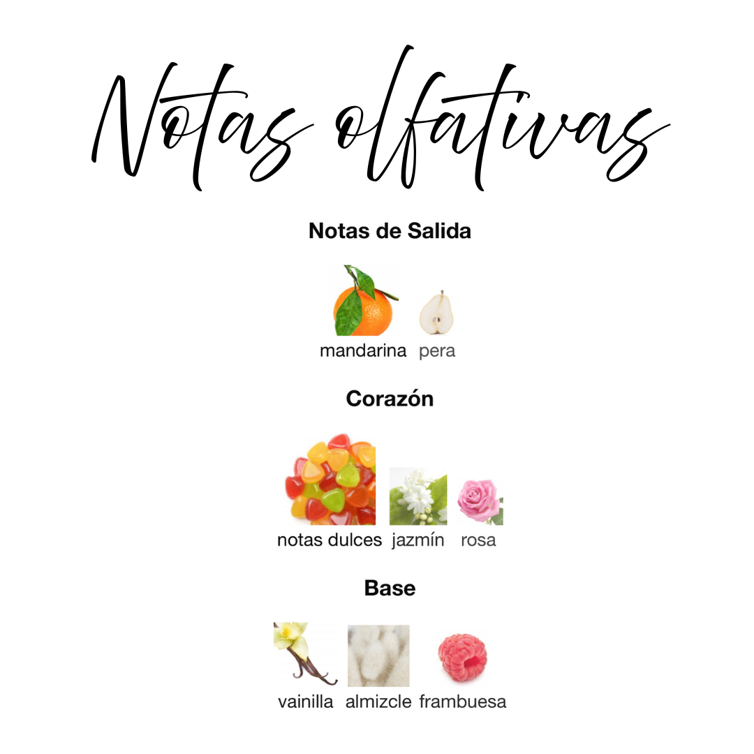 "Sandra Al Rehab - Fragancia con manzana, melocotón, fresia, rosa, jazmín y almizcle blanco"