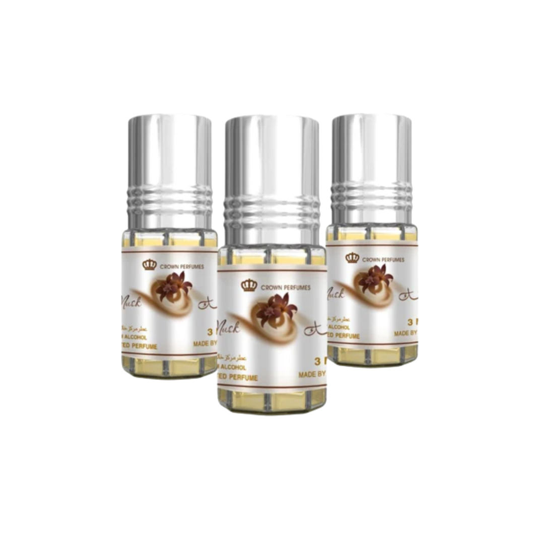 Set 3 Unidades Choco Musk Aceite 3ml – Al Rehab | Attar Árabe Gourmand