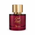 Perfume Lush Layal Intense de Aroma Concepts 50 ml, frasco granate con tapón dorado sobre fondo blanco